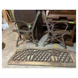 Iron bench with both sides and back just needs