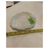 Milk, glass, grape shaped dish vintage