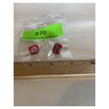 925 silver and coral pierced earrings