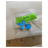 Silver and turquoise earring Mexico just one