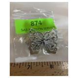 Butterfly rhinestone brooch vintage