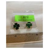 Vintage Avon green enamel four leaf clover