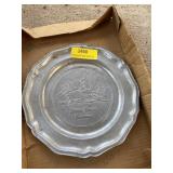 Pewter 10 inch Swiss chalet restaurant charger 10