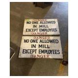 Wood one sided signs 30 x 17.x 1 hinge thick