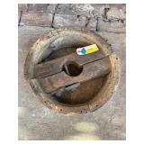 Antique wooden split belt pulley 16 inches