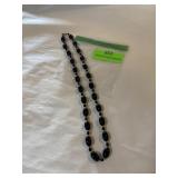 Black Onyx looking bead necklace 23 inches long