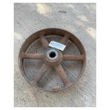 Vintage 14 inch metal pulley