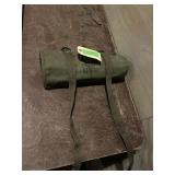 Vintage army canvas roll kit, medical equipment,
