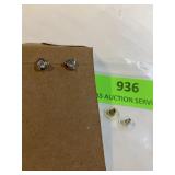 Designer ATI sterling silver cubic zirconia  stud