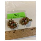 Vintage colorful clip earrings