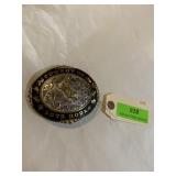 Rodeo belt buckle.  5 x 4   silver electroplate
