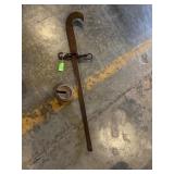 Antique hanging scale with weight