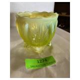 Fenton cactus opalescence custard rose bowl 4
