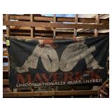Hanging advertisement for Maverick jeans 6ï¿½ x