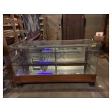 Vintage glass and wood display case 40 x 72 x 24