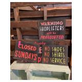Vintage signs 11 x 14 and 14 x 21