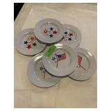 Vintage Americana 6 1/2 inch plates six total