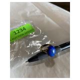 14 karat gold ring with blue lapis looking stone