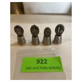 Collection of pewter thimbles   Travel.