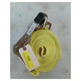 New 2-in by 27 ft ratchet strap with j hooks
