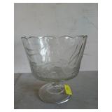 Indiana Glass Spring Garden pattern trifle bowl,