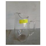 10 inch glass pitcher
