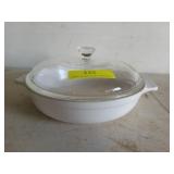 9 inch casserole dish, marked Japan, lid is