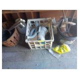 T post brace bucket full assorted plumbing