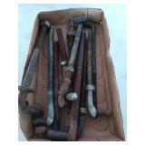 Flat of assorted J lag bolts, 9 1/2 to 12 in