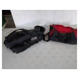 Lifetime fitness duffel bag, and a red Tom