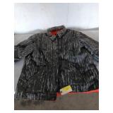 Walls hunting jacket, camo on the outside,