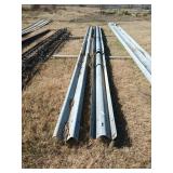 Assorted galvanized guardrail 3 at 26 ft and