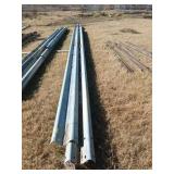 11 pieces of galvanized guardrail 26 ft long