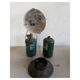 Portable propane heater with two 16.4 Oz