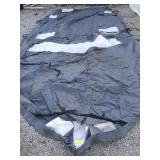 Gray 9 ft x 19 ft boat cover, has holes