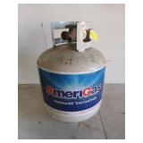 AmeriGas 15 lb propane tank, partially full, 1/4?