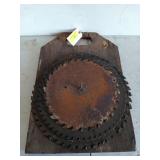 Old saw blade decor/display/holder, 22 by 15 in