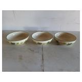 Three Franciscan Ivy 7-in soup bowls