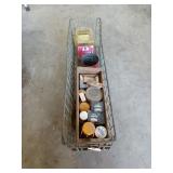 Heavy duty wire basket, 9x29x8-in, filled with