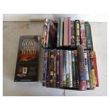 21 DVDs and 5 vhs, some are new in package