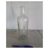 11 in clear glass Moxie bottle