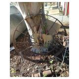 38 inch iron wheel with welcome sign