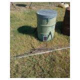 55 gallon metal deer feeder drum with solar p