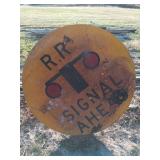 48-in aluminum "R.R signal ahead" sign