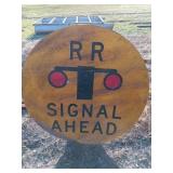 48 in aluminum "RR signal ahead" sign