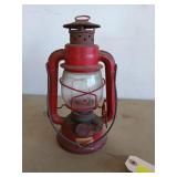 Dietz red railroad kerosene lantern, 9 in
