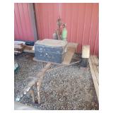 Metal trailer small cutting rig and military box