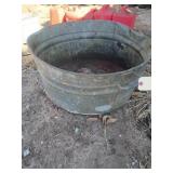 Number three galvanized Wash tub has character