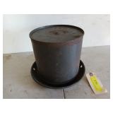 Old, metal chicken waterer, 8 in
