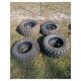 Set of Polaris? Wheels and tires 2- 25 x 8-12, 2